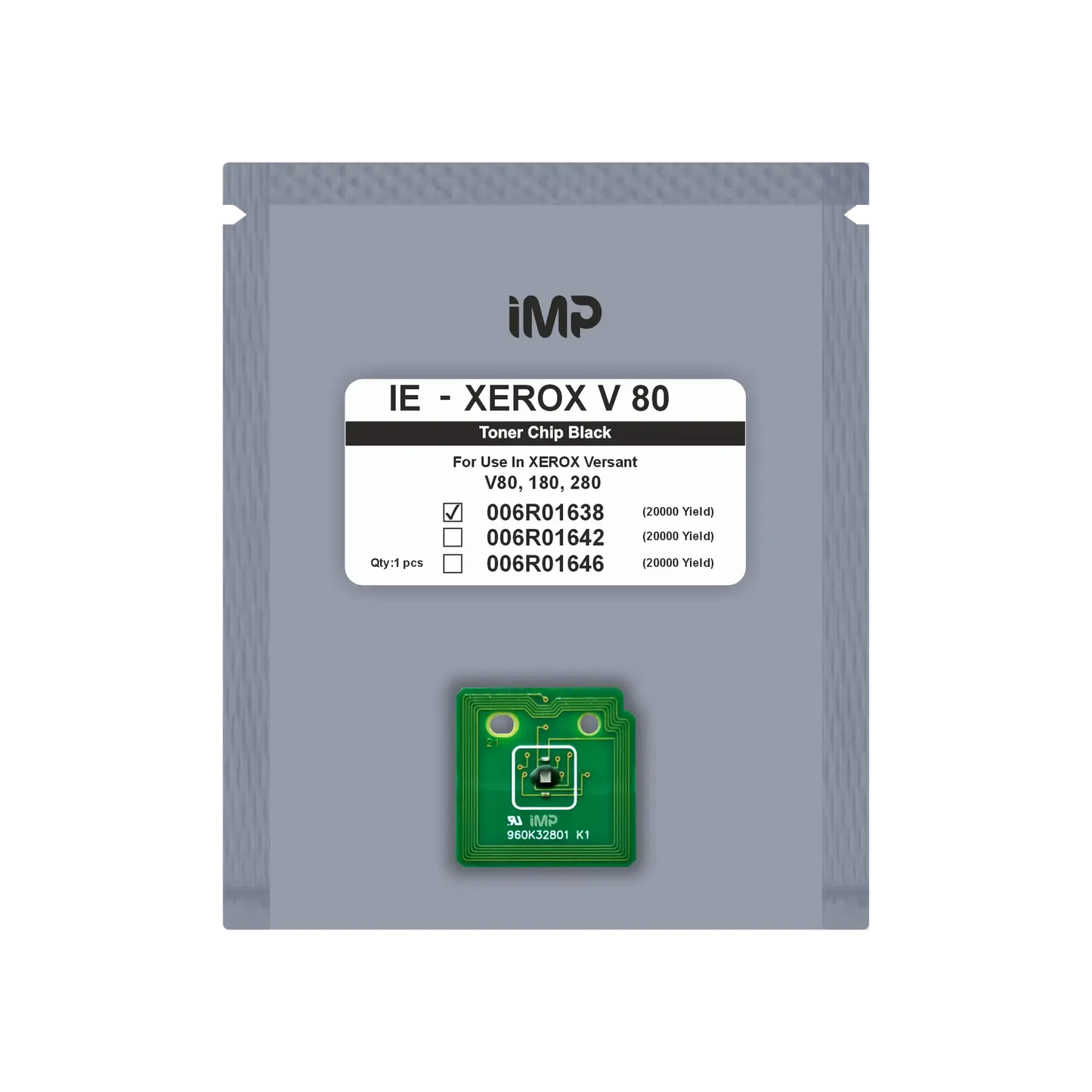 Xerox Versant 80 Toner Chip for Compatible in Versant 180, 280, 2100, 3100, (1 Set)