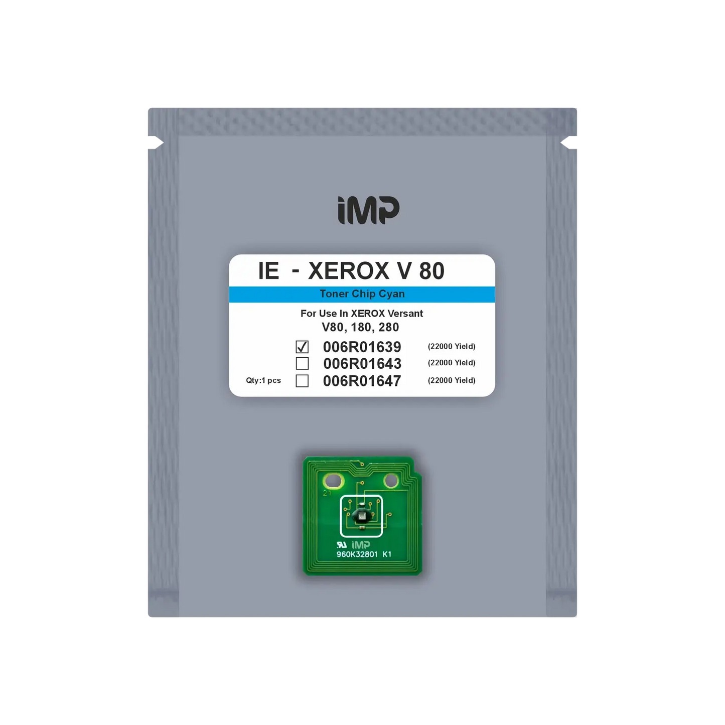 Xerox Versant 80 Toner Chip for Compatible in Versant 180, 280, 2100, 3100, (1 Set)