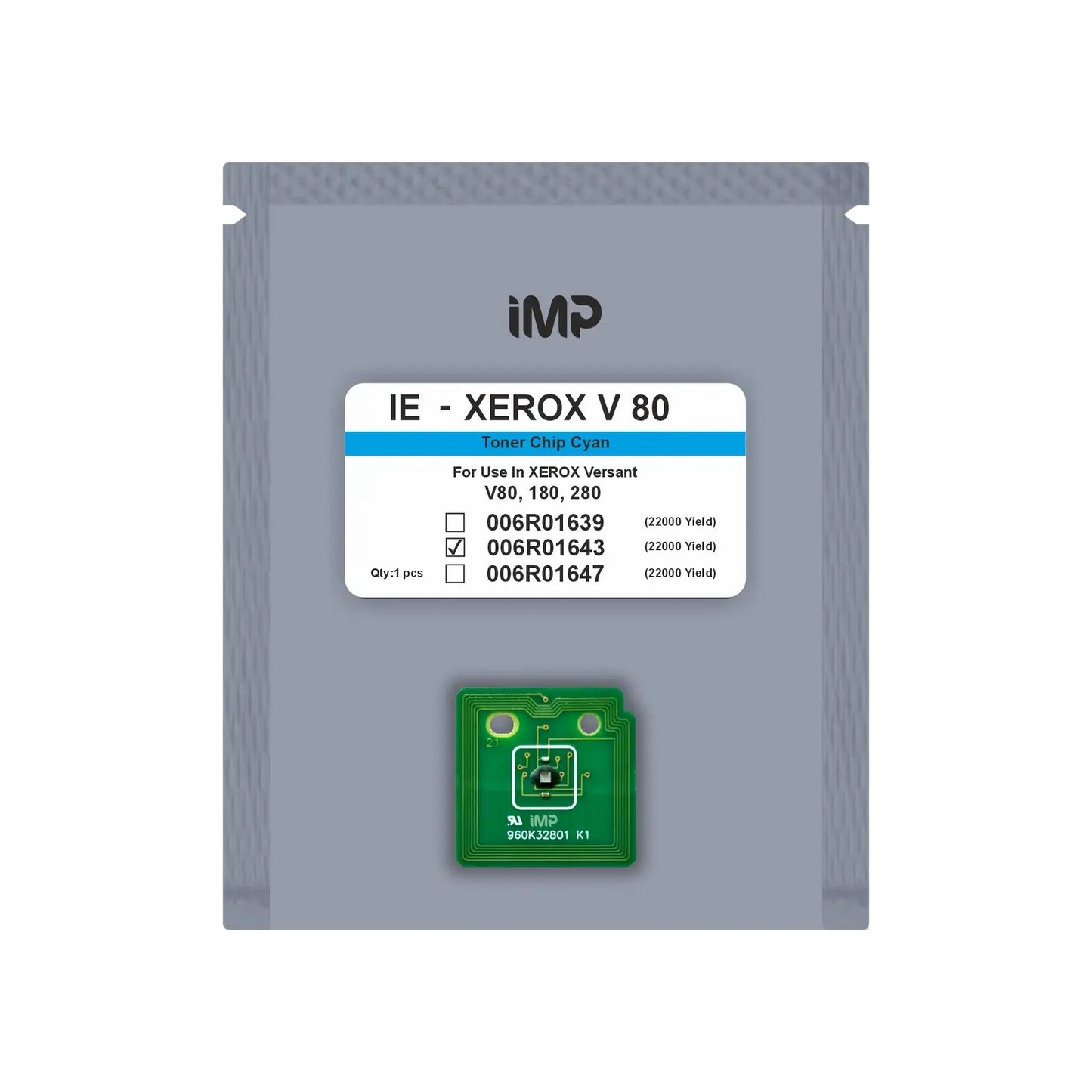 Xerox Versant 80 Toner Chip for Compatible in Versant 180, 280, 2100, 3100, (1 Set)