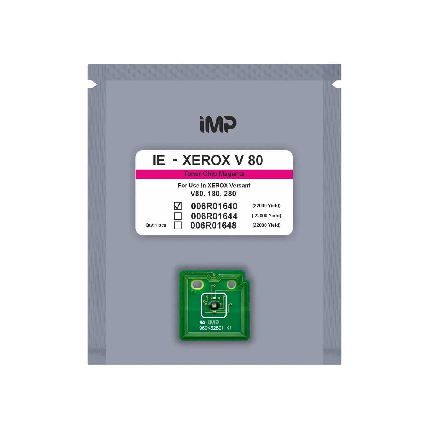Xerox Versant 80 Toner Chip for Compatible in Versant 180, 280, 2100, 3100, (1 Set)
