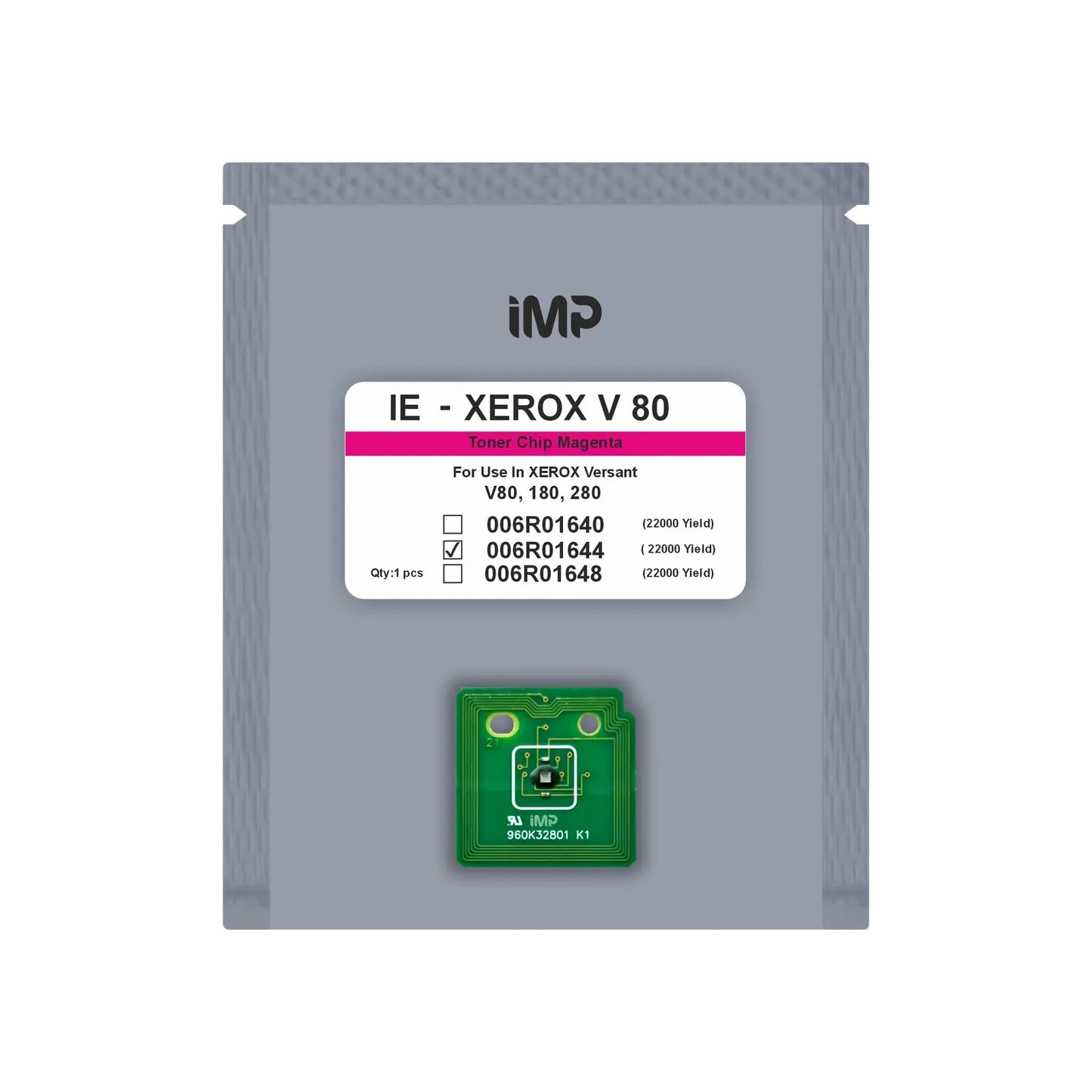 Xerox Versant 80 Toner Chip for Compatible in Versant 180, 280, 2100, 3100, (1 Set)