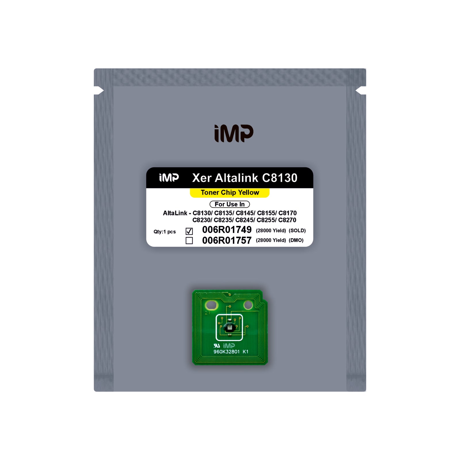 xerox altalink C8130 toner chip Yellow 006R01749