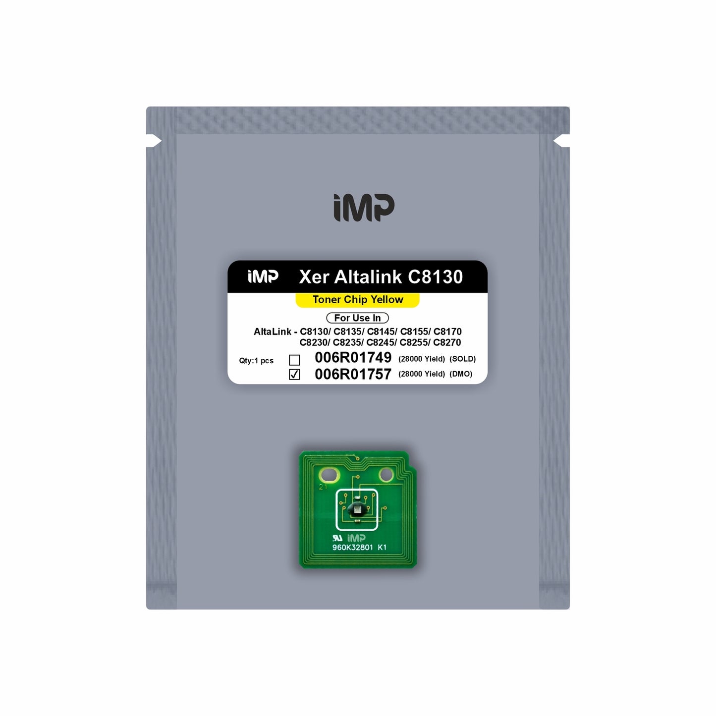 xerox altalink C8130 toner chip Yellow 006R01757